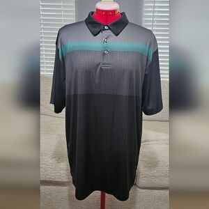 Hogan Black and Teal Polo Shirt